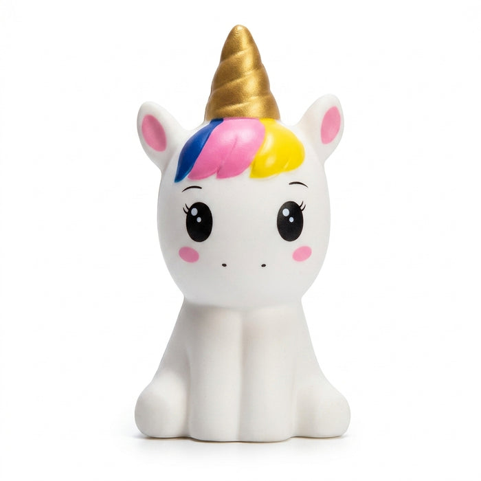Squishy Licorne Corne Dorée