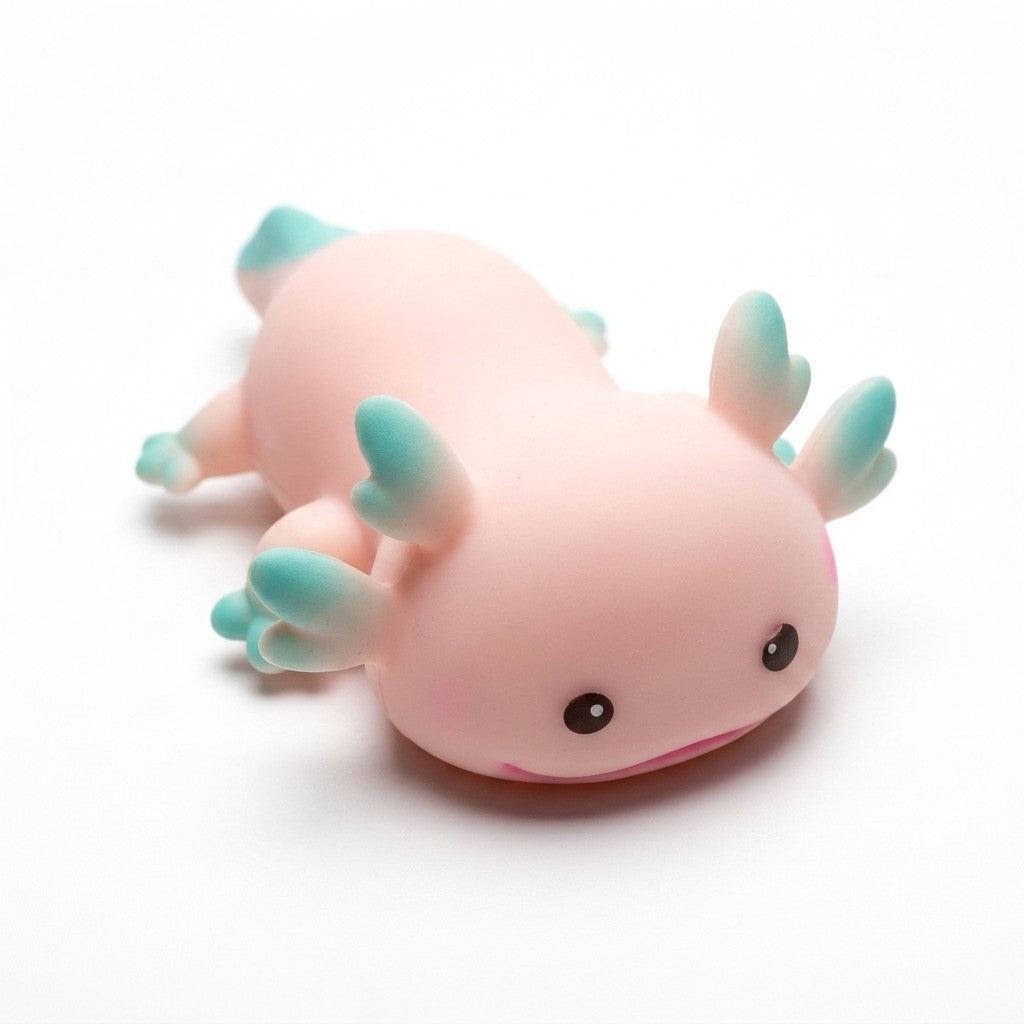 Squishy Axolotl Blanc & Turquoise