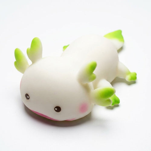 Squishy Axolotl Blanc & Vert