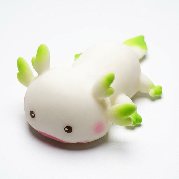 Squishy Axolotl Blanc & Vert