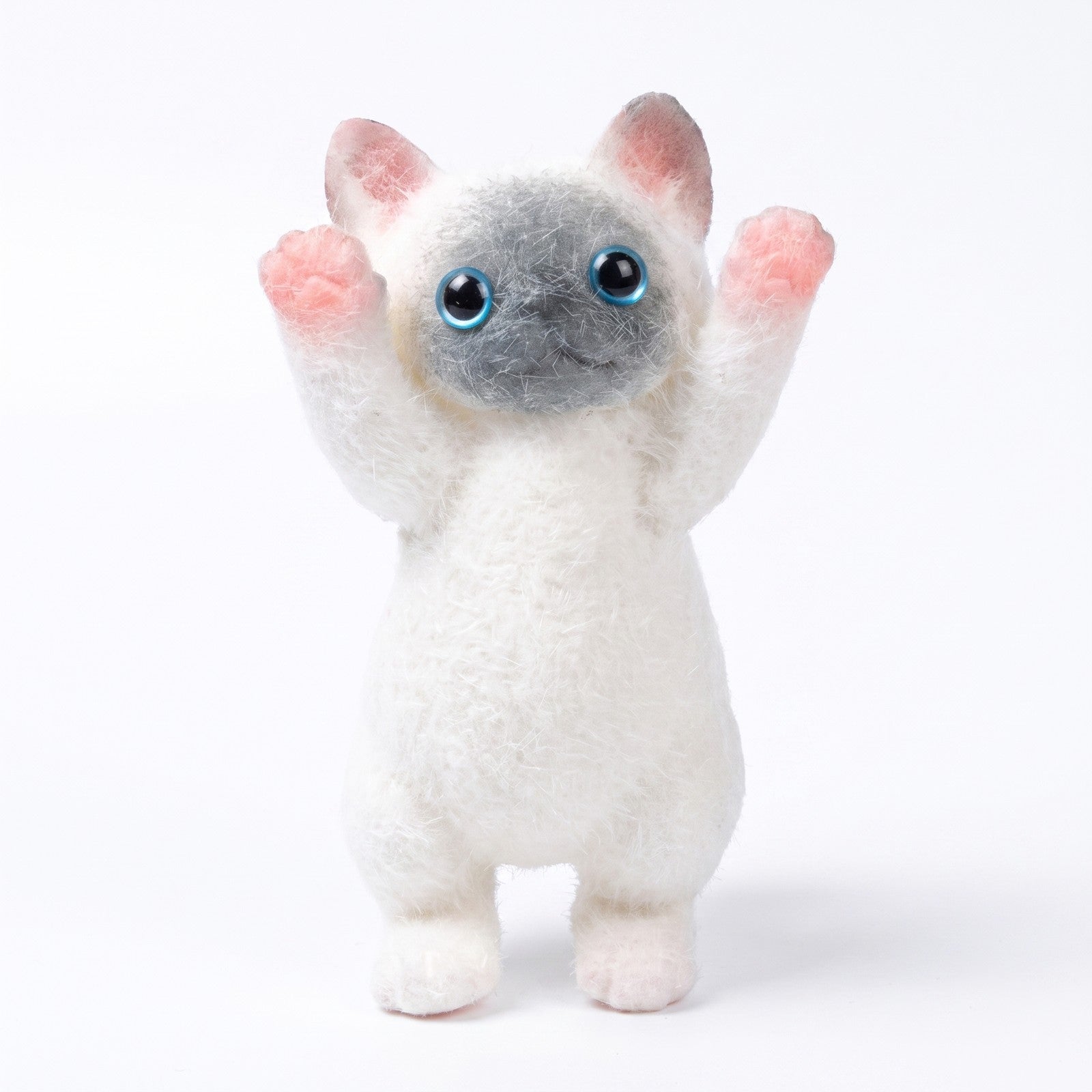 Squishy Chat Réaliste 13cm Blanc