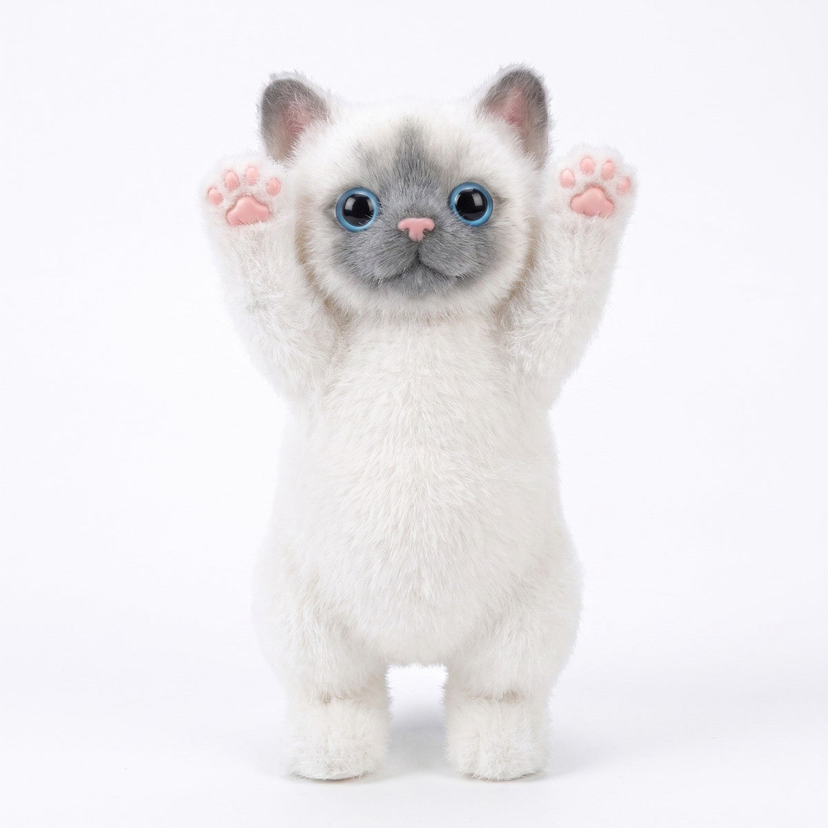 Squishy Chat Réaliste 13cm Gris