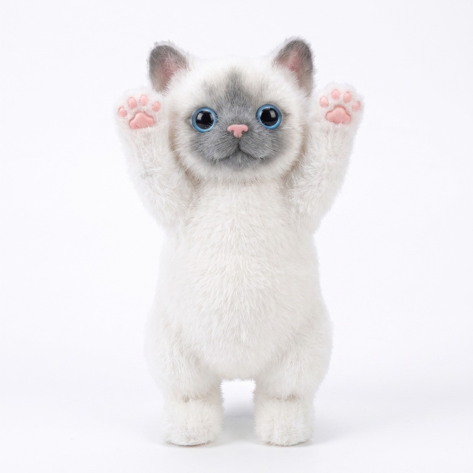 Squishy Chat Réaliste 13cm Gris