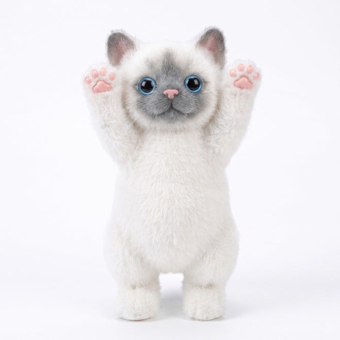 Squishy Chat Réaliste 13cm Gris
