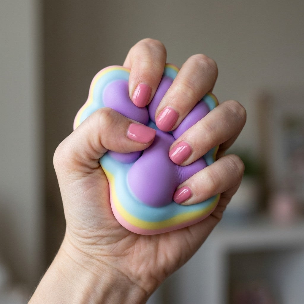 Squishy Patte de Chat Arc-en-ciel